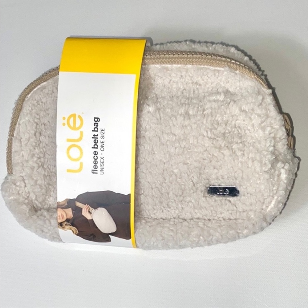 Lole Cream Fleece Crossbody Bag